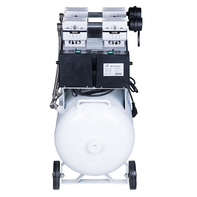 60L Noiseless Slient Dental Air Compressor Oil Free Tank for 4 Dental Chair Unit gallery
