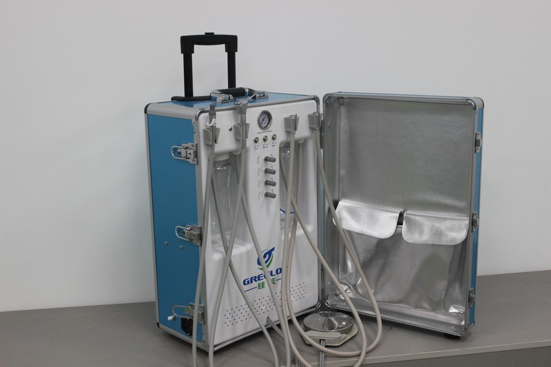 Greeloy GU-P204S Dental Portable Unit Air Compressor+ A Hgih Speed Handpiece 4H