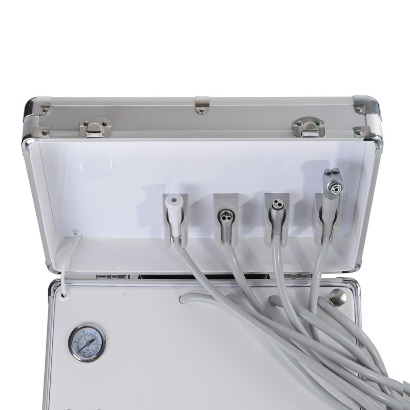 Portable Dental Unit with Air Compressor Surgery Turbine Units 4 Holes US gallery