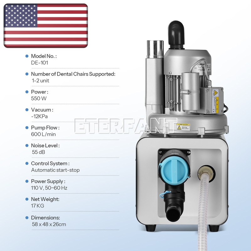 ETERFANT Dental Suction Machine Electric Vacuum System Semi-Dry Type Vacuum Pump gallery