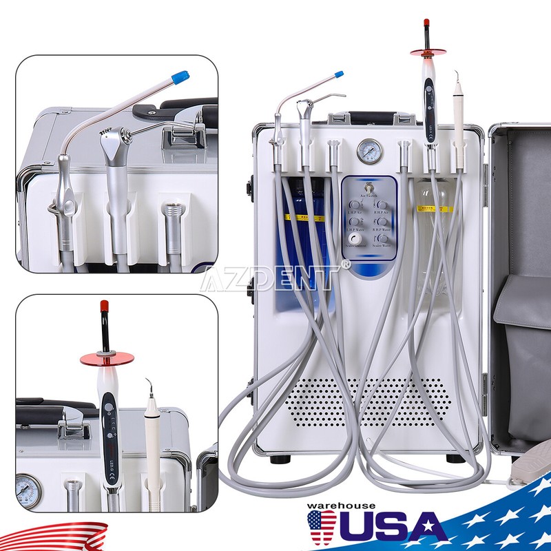 Carro Dental Móvil Portátil con Compresor Aire 4 Salidas + Kit Handpiece LED gallery