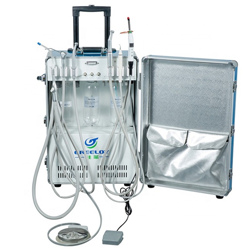 2H Multi-function Portable Dental Unit with Air Compressor+Curing Light GU-P206 gallery