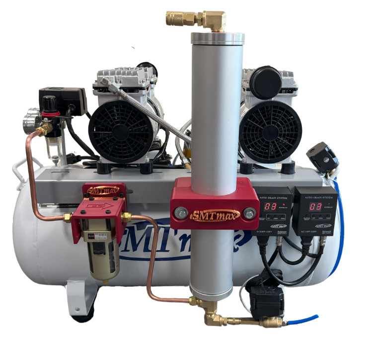 SL-100 Dental Air Compressor – Oil-Free, Auto Dryer & Drain, Assembled in USA