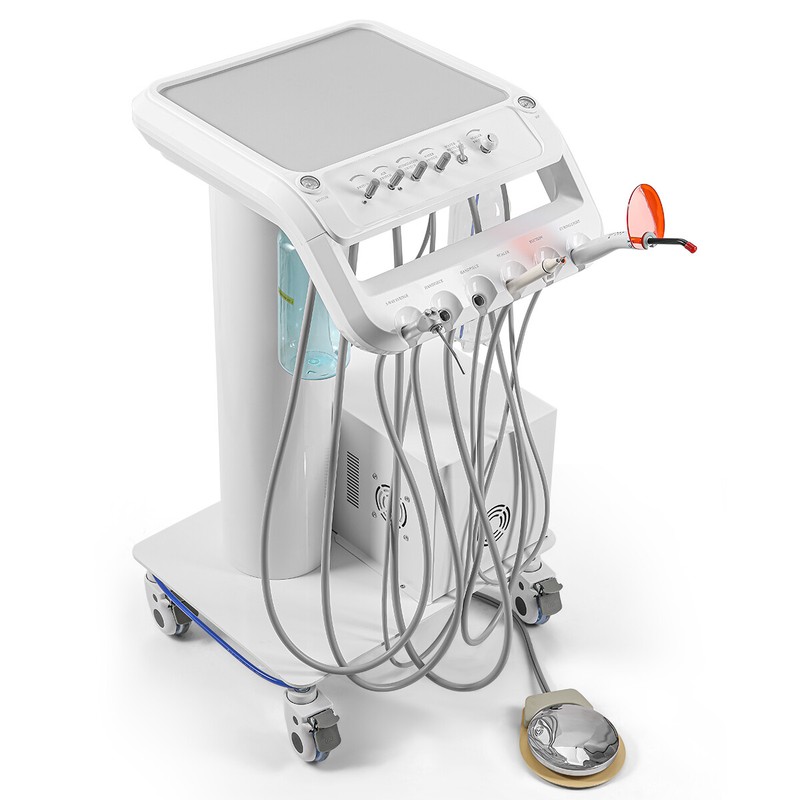 Portable Dental Mobile Delivery Unit 4Hole Air Compressor /Suction Unit System gallery