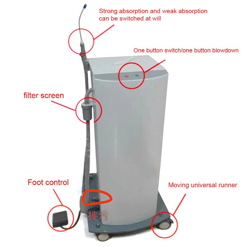 Dental Clinic Vacuum Suction System Mobile Suction Unit Pump Machine FM-370X gallery