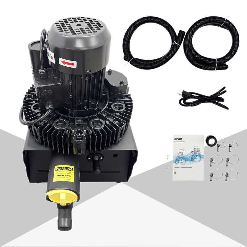 Vacuum Negative Pressure Suction Pump (110V, 600W, 17 CFM, -22Kpa, 2-3 Chair)