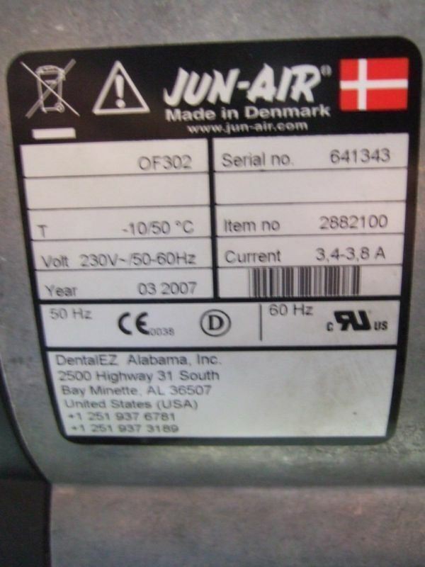 JUN-AIR CustomAir Model CA-823-D Dental Air Compressor Dual Head OF302 Oil Free gallery