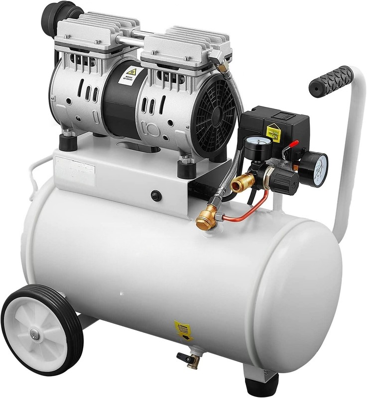 6 Gallon 1.5 HP Lab & Dental Air Compressor, Oil-Free, Fill In 80s, 25s Recovery gallery