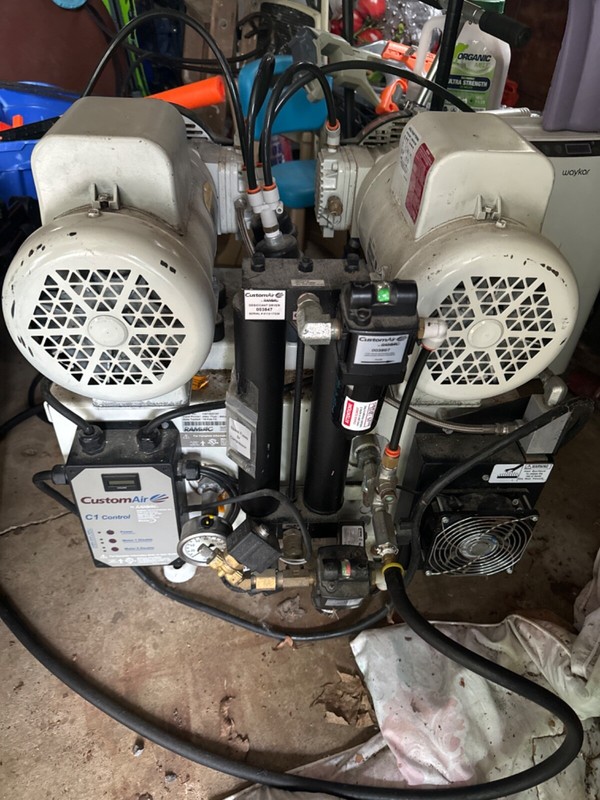CustomAir by Ramvac Dental C1 Control Air Compressor System -1 Working Cylindar