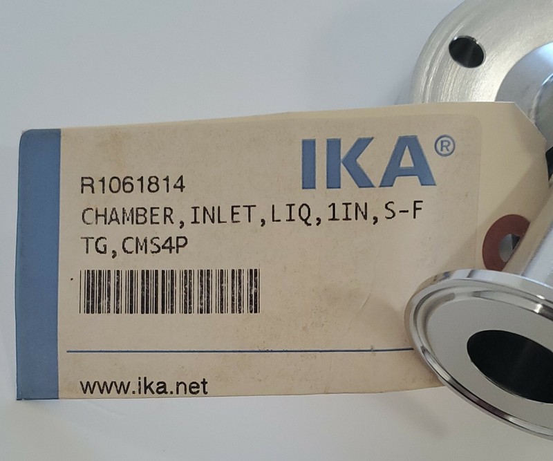 *NEW* IKA R1061814 Inlet Chamber Liq 1 IN S-F TG CMS4P + Warranty! gallery