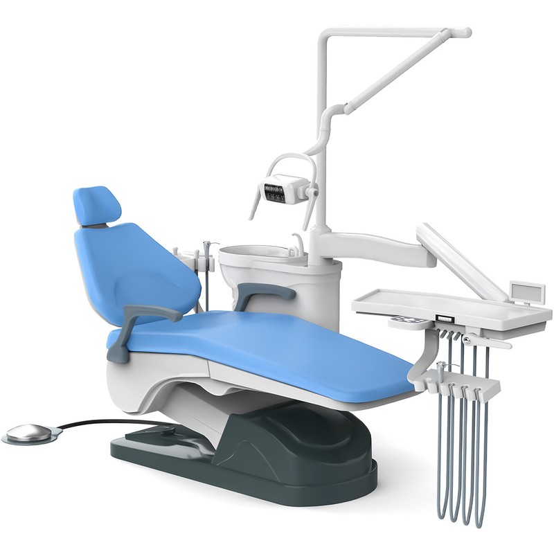 Dental Unit Chair Computer Controlled DC Motor /Silent Oil-Free Air Compressor gallery