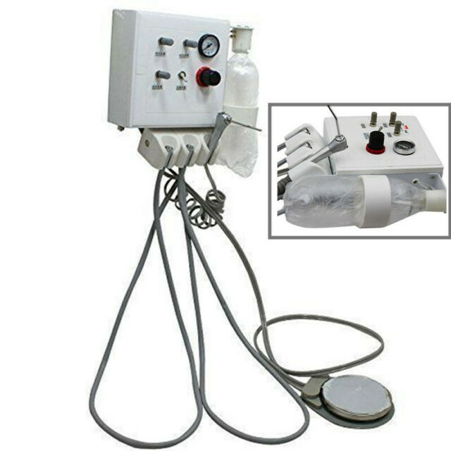 Wall-Mouted Dental Portable Turbine Unit Triplex Work Syringe Air Compressor CE
