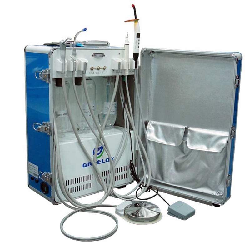 2H Multi-function Portable Dental Unit with Air Compressor+Curing Light GU-P206 gallery