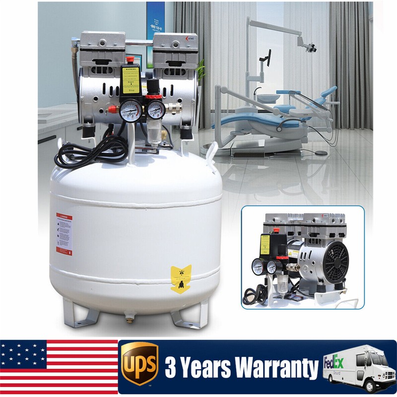 750W 40L Oil-Free Dental Air Compressor with 115 PSI Quiet Operation gallery