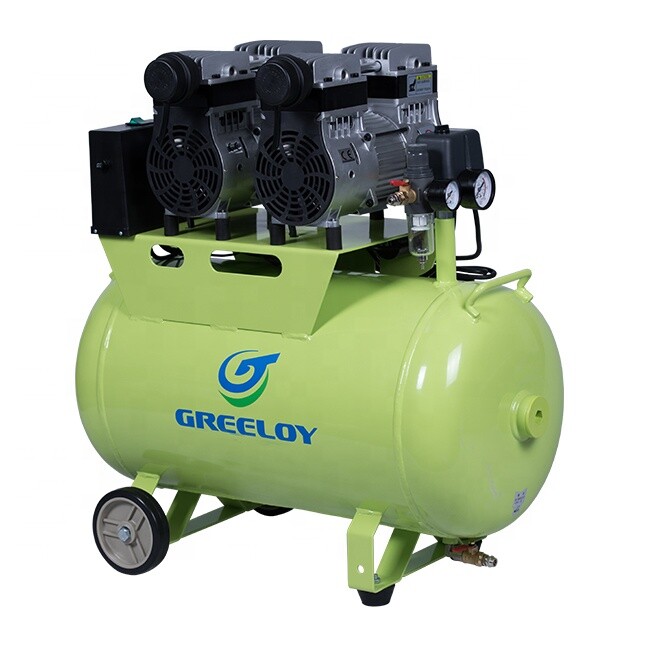 60L Noiseless Slient Dental Air Compressor Oil Free Tank for 3 Dental Chair Unit
