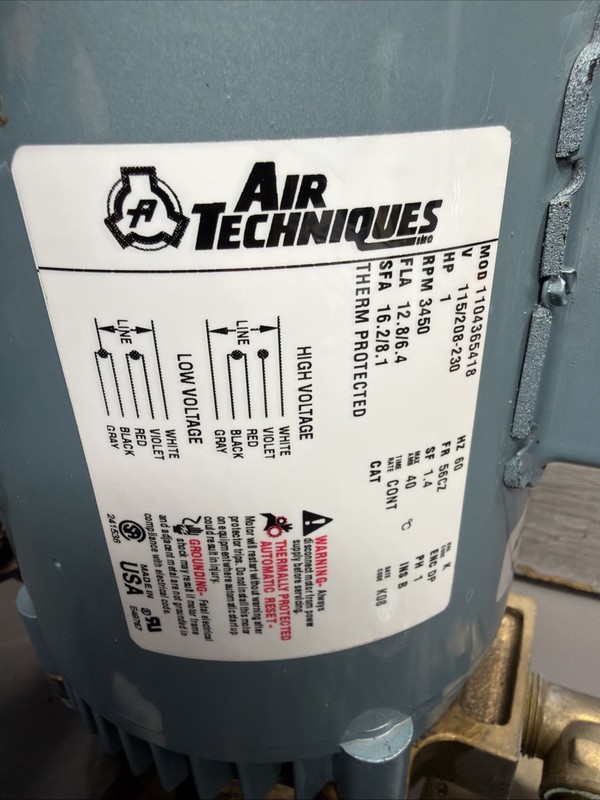 AIR TECHNIQUES VacStar 50 1HP CARTRIDGE WETRING DENTAL VACUUM PUMP gallery