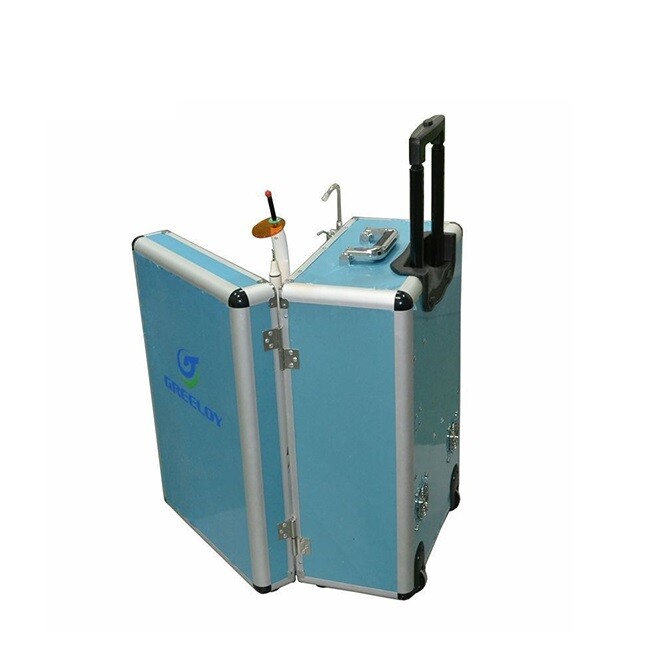 Greeloy GU-P206 Dental Portable Unit+Air Compressor Curing Light+Piezo Scaler 4H gallery