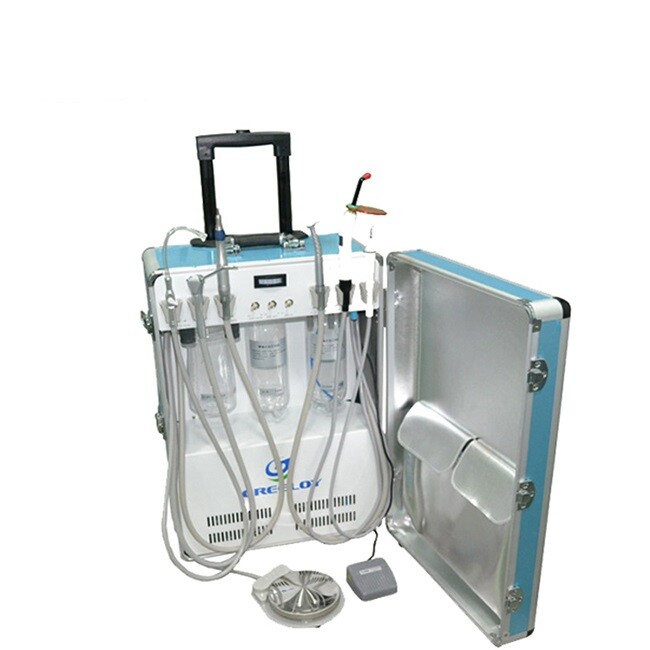 Greeloy GU-P206 Dental Portable Unit+Air Compressor Curing Light+Piezo Scaler 4H gallery