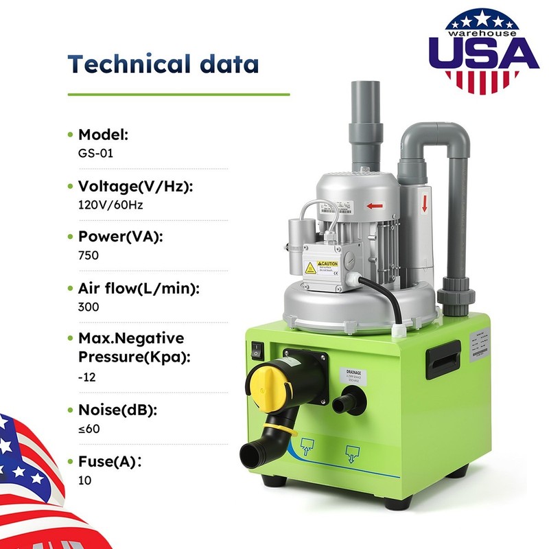Dental Mobile Electric Suction Unit System Semi-Dry Type /Negative Pressure Pump