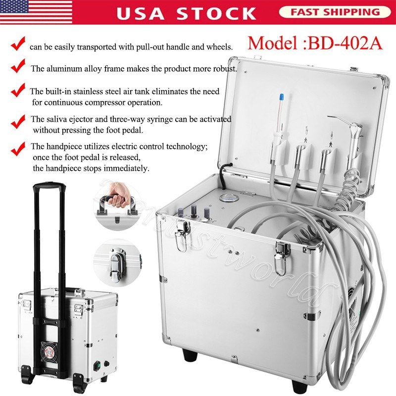 Portable Dental Mobile Delivery Unit Air Compressor Suction 4 Hole gallery