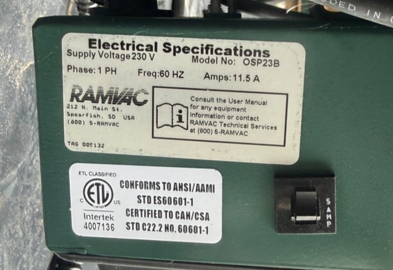 RamVac Osprey OSP23B Dental AirCompressor - Dual Gast OF1201 Pumps - 230V gallery