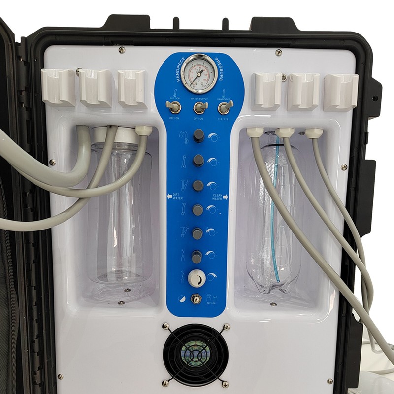 Portable Dental Turbine Unit Dental Equipment with Built-in Air Compressor 2H gallery