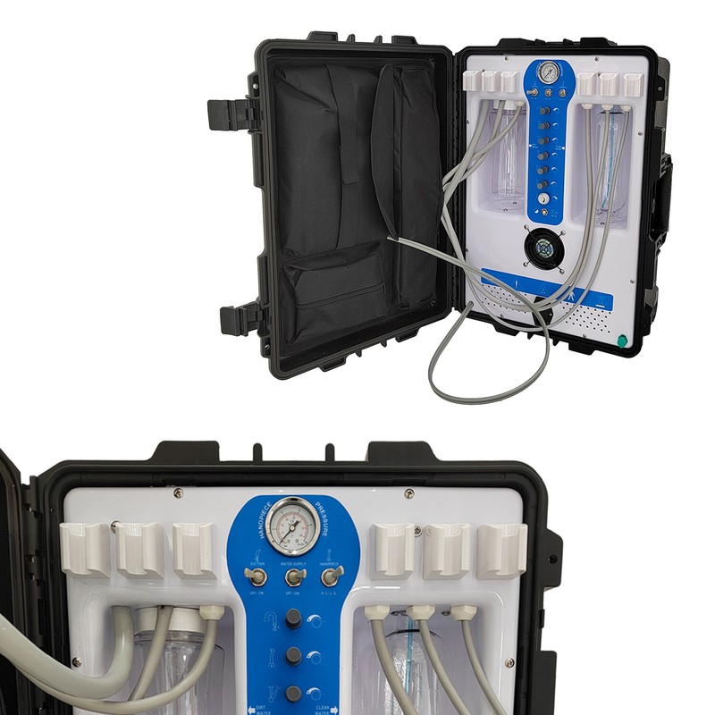 Updated Portable Dental Unit Air Compressor P206S+LED Curing Light+LED Scaler 2H gallery