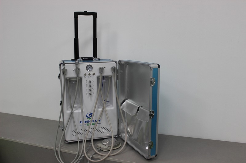 Greeloy GU-P204S Dental Portable Unit Air Compressor+ A Hgih Speed Handpiece 4H gallery