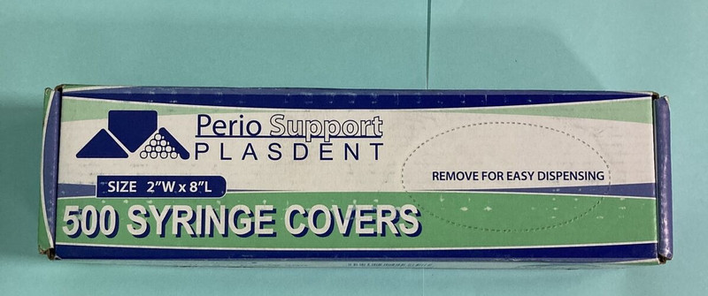 Plasdent PS300 Perio Support, Syringe Covers, 2″ X 8″ 500/Pk