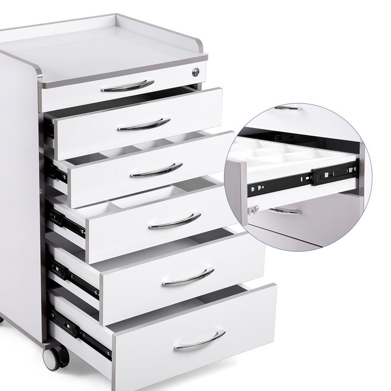 Portable Dental Mobile Delivery Unit Air Compressor 4Hole/5 Drawers Trolley gallery