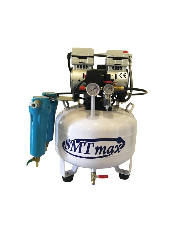 New 1 HP, 8 Gallon, Oil Free Noiseless Dental Air Compressor with 2-Stage Dryer gallery