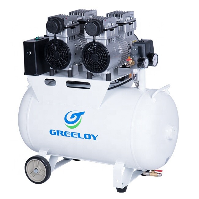 60L Noiseless Slient Dental Air Compressor Oil Free Tank for 4 Dental Chair Unit gallery