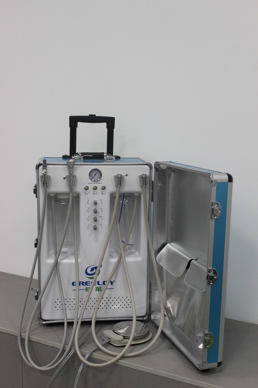 Greeloy GU-P204S Dental Portable Unit Air Compressor+ A Hgih Speed Handpiece 4H gallery