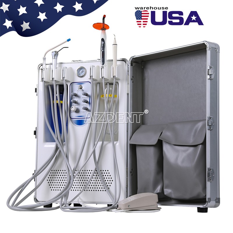 Carro Dental Móvil Portátil con Compresor Aire 4 Salidas + Kit Handpiece LED gallery