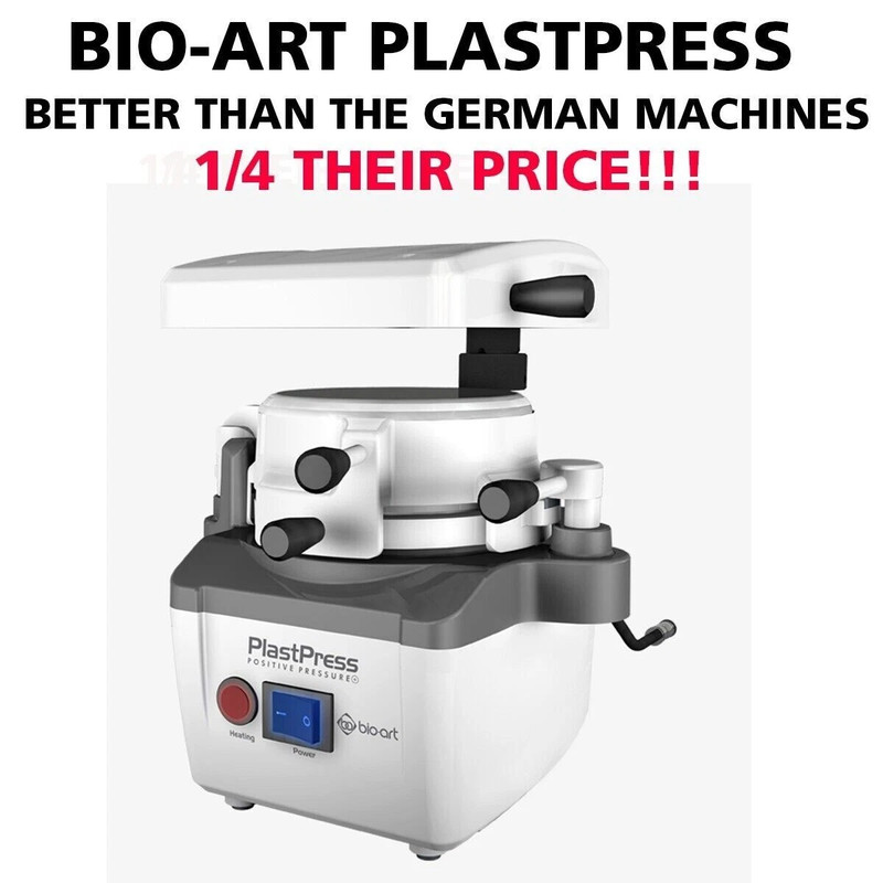 BIOART Dental Lab Plates Pressure Vacuum Forming PlastPress Machine 1400W Motor gallery