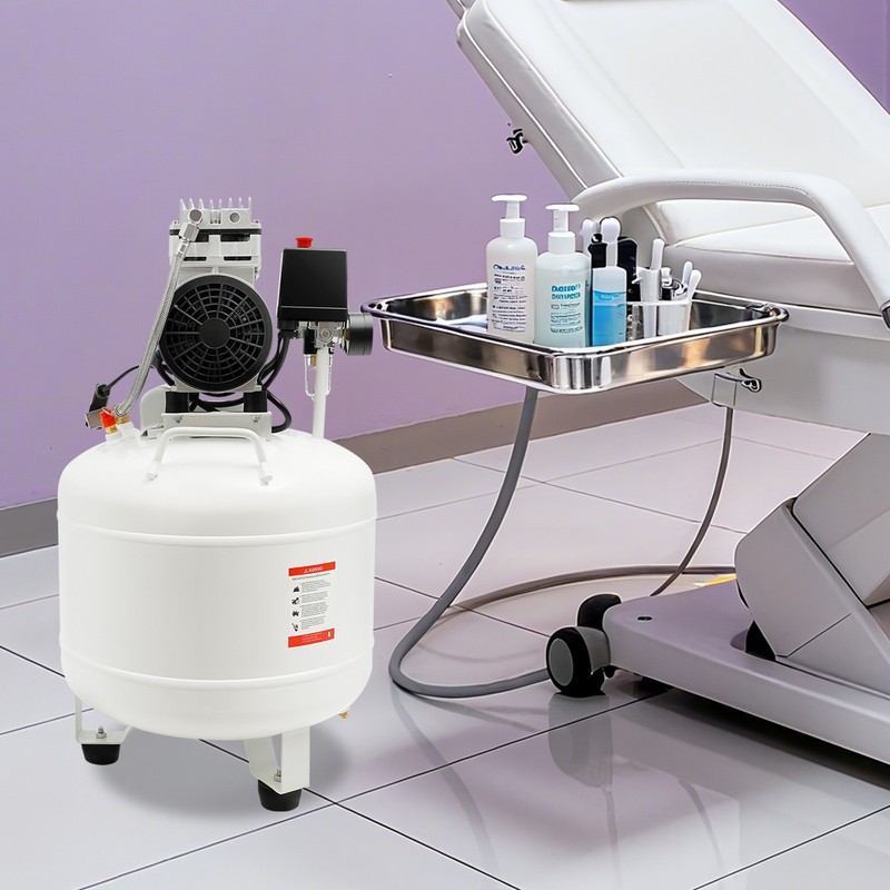 40L Medical Oil-free Dental Air Compressor Silent Air Pump 115 Psi 165 (L/Min) gallery