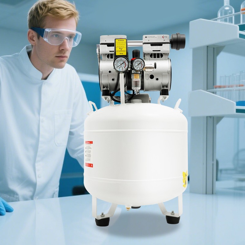 750w Portable Industrial Air Compressor Oil-free Dental Medical Lab Equipment gallery