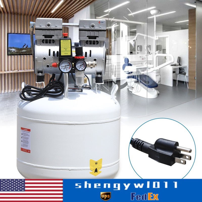 115PSI 40L Dental Medical Air Compressor Silent Air Compressor Oilless