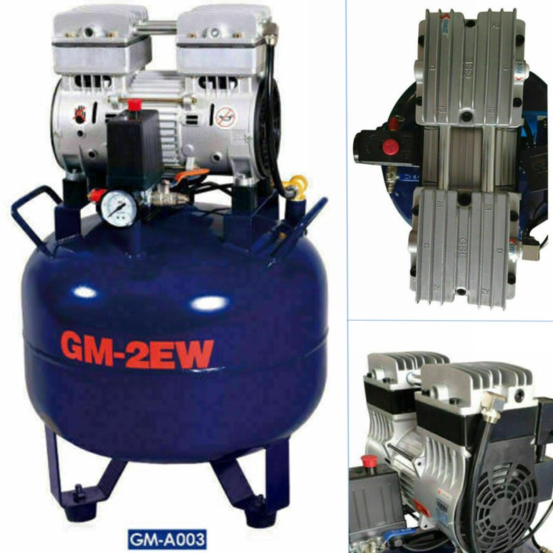 32L Portable Dental Medical Air Compressor Oil Free Tank Noiseless 110V 850W New gallery