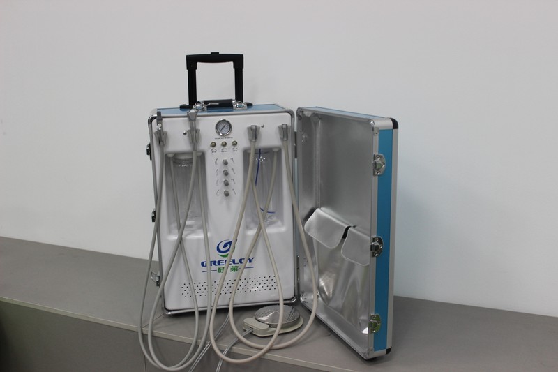 Greeloy GU-P204S Dental Portable Unit Air Compressor+ A Hgih Speed Handpiece 4H gallery