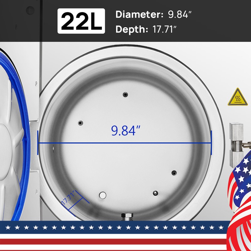 Dental Autoclave Steam Sterilizer Class B 22L /Vacuum Forming Molding Machine gallery