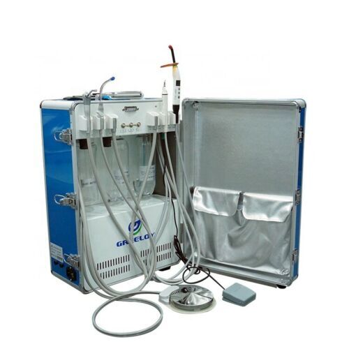 Greeloy GU-P206 Dental Portable Unit+Air Compressor+Curing Light+Scaler 2/4H CE gallery