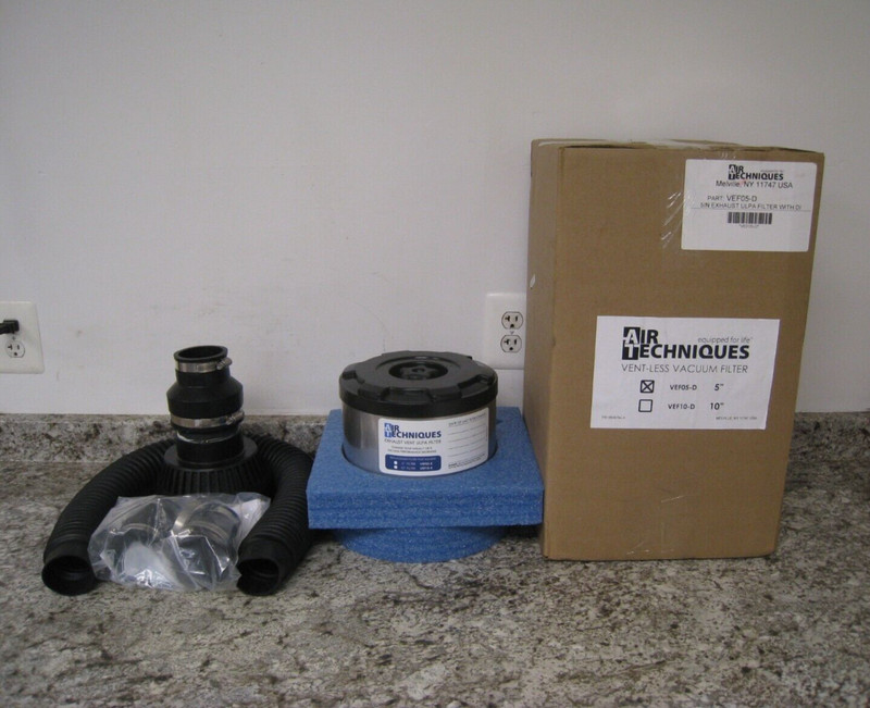 New Air Techniques VEF05-D 5″ VacStar Vent-Less Dental Vacuum System Filter