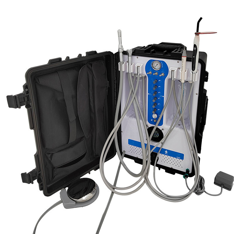 Portable Dental Turbine Unit Dental Equipment with Built-in Air Compressor 2H gallery