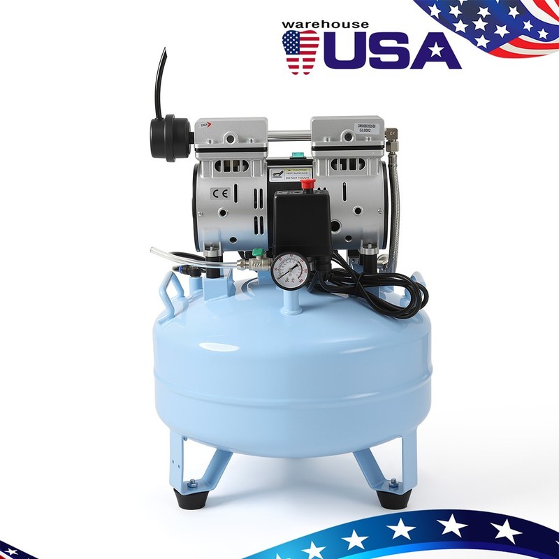 600W Portable 24L Dental Oilless Air Compressor GA01 110V for One Dental Unit gallery