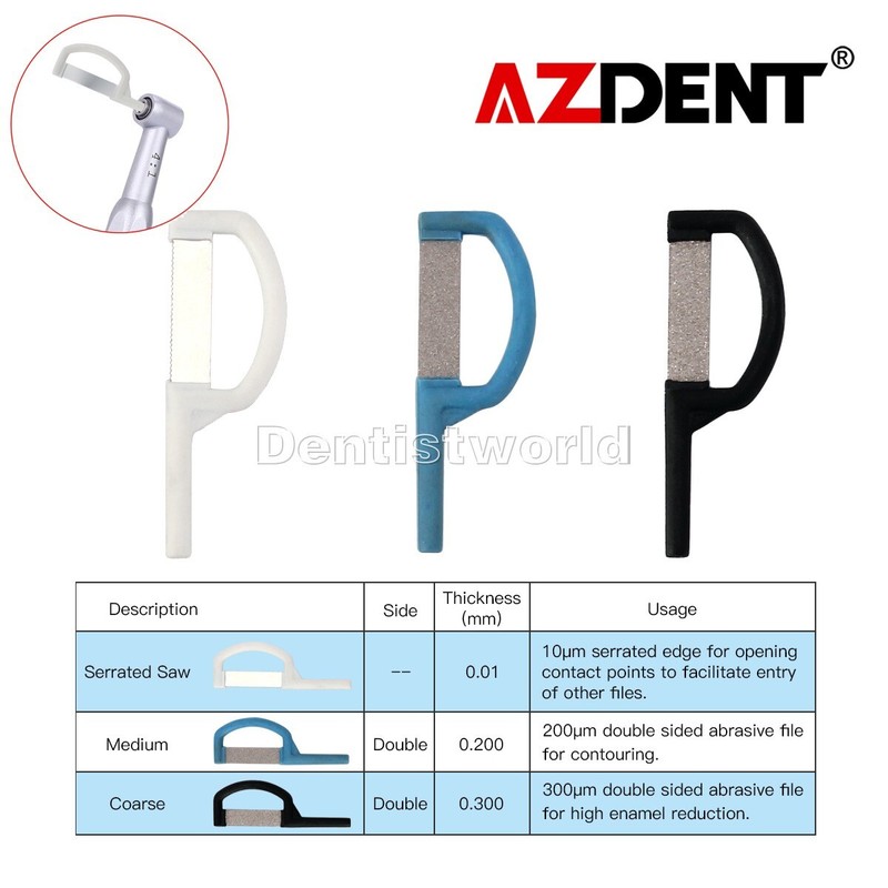 3X Dt Ortho Automatic Abrasive File Interproximal Reduction IPR Polishing Strips