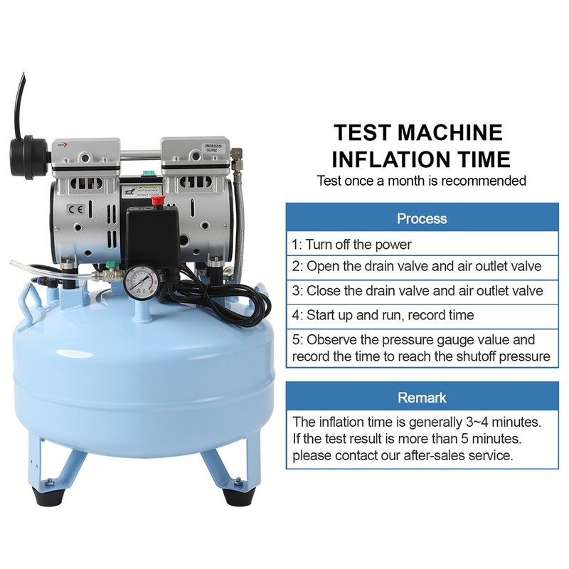 Dental Silent Oil-Free Dental Air Compressor/Dental Turbine Unit 3 Way Syringe gallery
