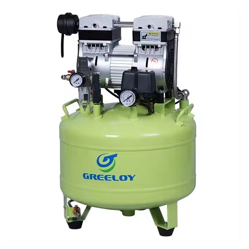 800W Low Noise Silent Oil Free Dental Air Compressor GA-81 for Two Dental Chairs