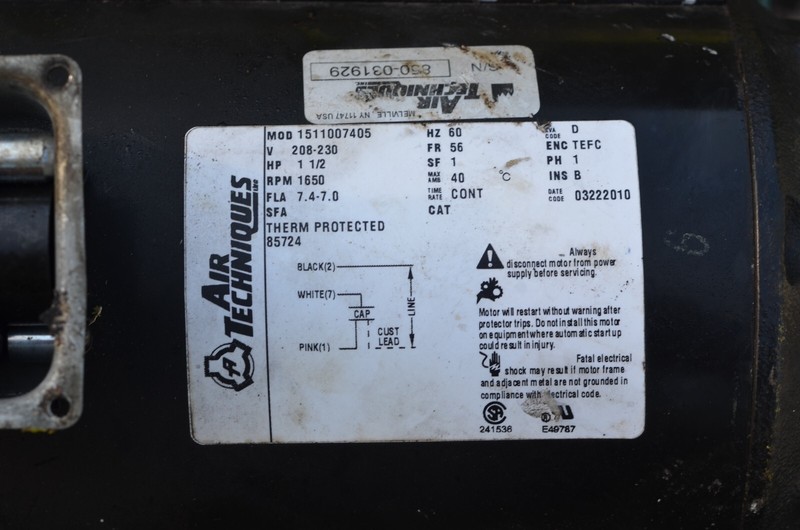 Air Techniques Dental Compressor Electric Motor 220V 1 1/2 HP – NO HEAD