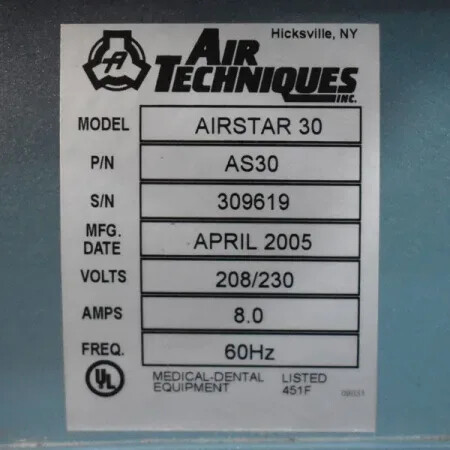 Air Technique AirStar 30 Dental Air Compressor gallery